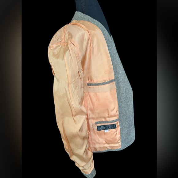 Reine Schurwolle Vintage Women’s 100% Pure New Wool Blazer Brown Size 4 XS - Picture 10 of 11